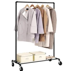 Parya Home - Kledingrek op wieltjes - Metaal - Zwart Clearance