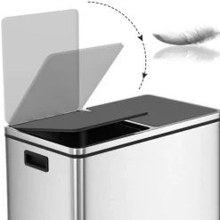 Bobbel Home Parya Home - Prullenbak 60L - Roestvrij Staal New