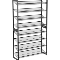 Songmics Parya Home - Schoenenrek met 8 roosters - Metaal - Zwart Outlet