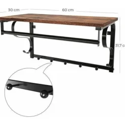 Parya Home - Wandkapstok - Metaal - Bruin Best