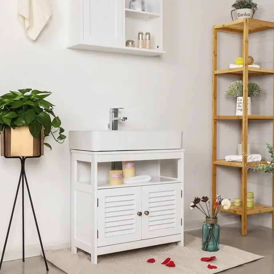 Bobbel Home Parya Home - Wastafelonderkast -Badkamerkast - 2 Deuren - Wit New