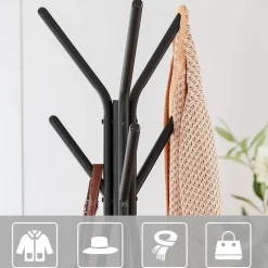 Parya Home - Zwarte Kapstok - Boomvormig - 2 planken - Industrieël Best