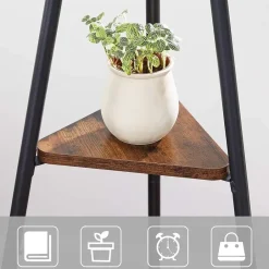 Parya Home - Zwarte Kapstok - Boomvormig - 2 planken - Industrieël Best