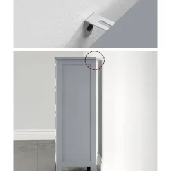 Parya Home Badkamerkast, badkamerkast, zijkast met 4 laden Outlet