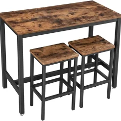 Parya Home Bartafel Set - Bartafel incl. twee barstoelen - Industrieel - Vintage Hot