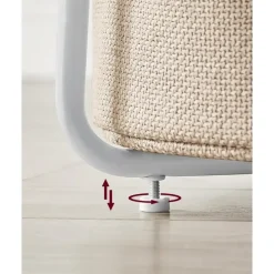 Parya Home Bijzettafel, ronde bijzettafel met stoffen mand Sale