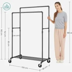 Parya Home Kledingrek metaal voor zware lasten tot 110 kg New