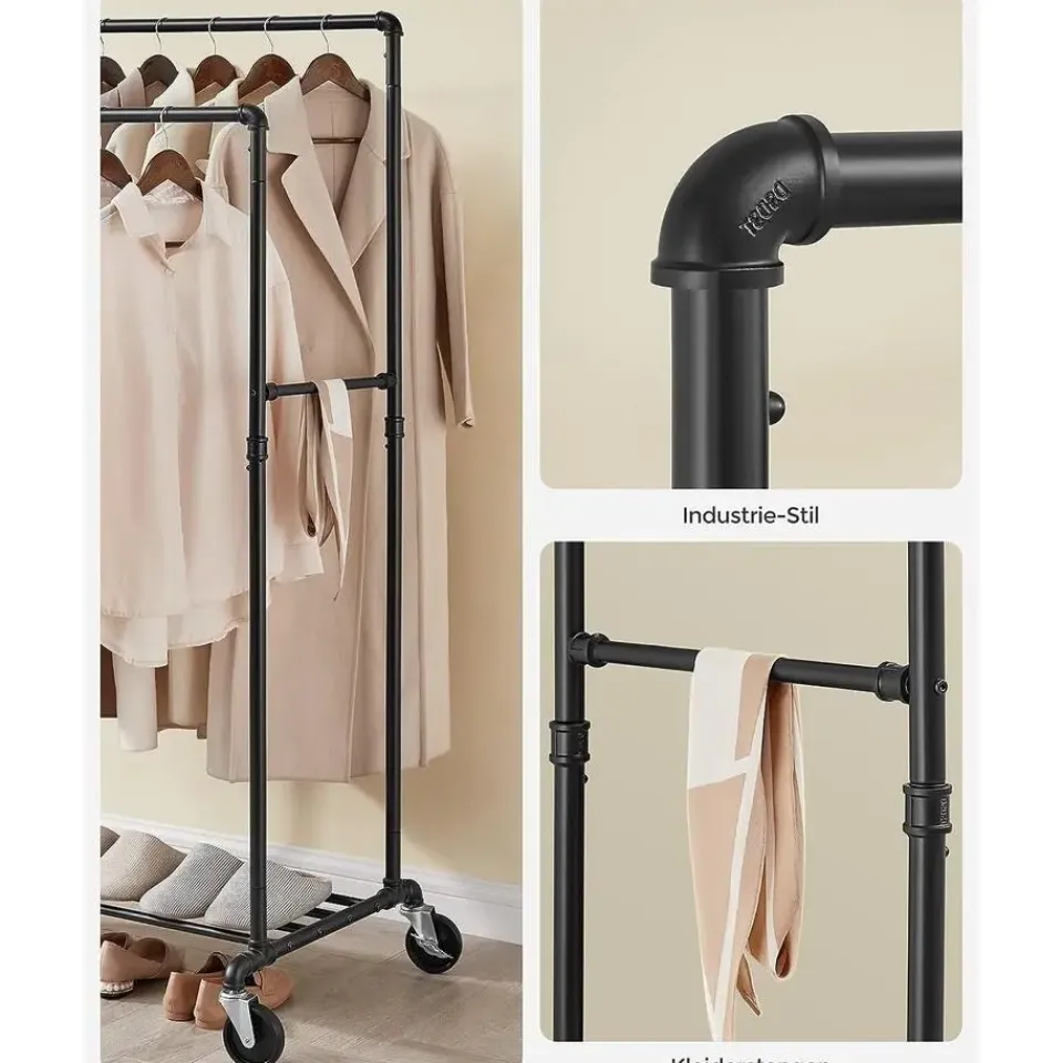 Parya Home Kledingrek metaal voor zware lasten tot 110 kg New