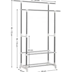 Parya Home Kledingrek Tweedelig - Uitschuifbaar Hot