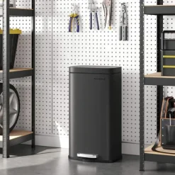 Parya Home Prullenbak voor keuken met pedaal en softclose, zwart Outlet