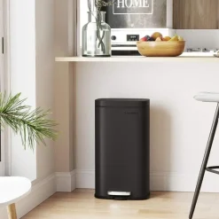 Parya Home Prullenbak voor keuken met pedaal en softclose, zwart Outlet