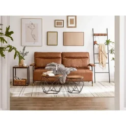 Parya Home salontafel set van 2 salontafels bruin-zwart Outlet