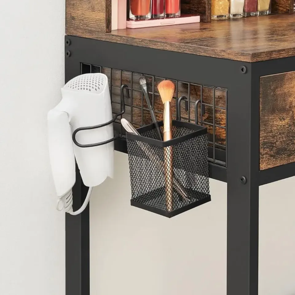 Parya Home Vintage Kaptafel met 3-delige met klapspiegel Outlet