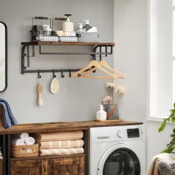 Parya Home Wandkapstok met Haken – Wandkapstok met 5 afneembare haken Best