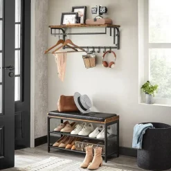 Parya Home Wandkapstok met Haken – Wandkapstok met 5 afneembare haken Best