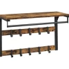 Parya Home Wandkapstok met Plank – wandplank met 10 haken