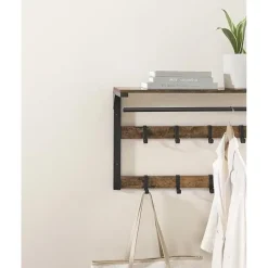 Parya Home Wandkapstok met Plank – wandplank met 10 haken