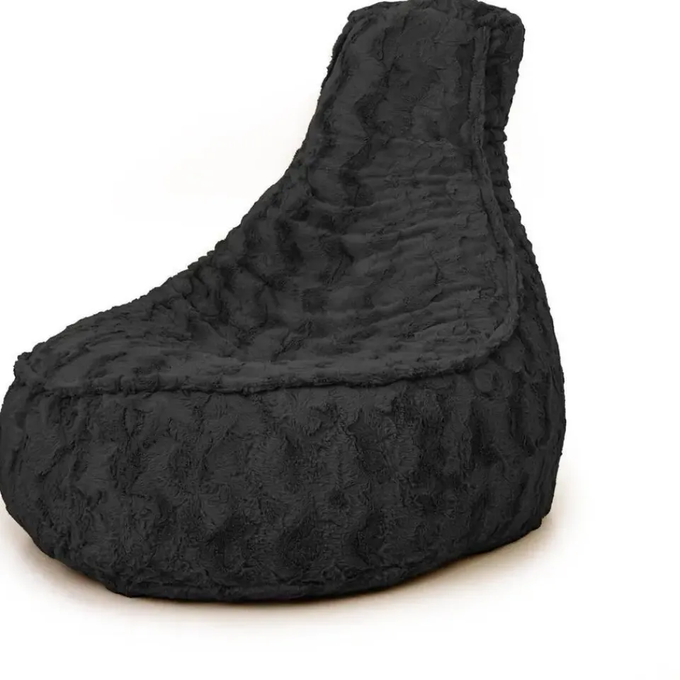 Parya Stoel Zitzak Bont - Zitzakfauteuil - Woonkamerzitzak - Donkergrijs - Online