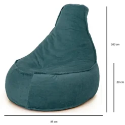 Parya Stoel Zitzak Ribstof - Zitzakfauteuil - Woonkamerzitzak - Poef Clearance