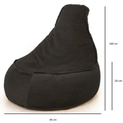 Parya Stoel Zitzak Ribstof - Zitzakfauteuil - Woonkamerzitzak - Poef – New