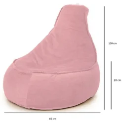 Parya Stoel Zitzak Ribstof - Zitzakfauteuil - Woonkamerzitzak - Poef