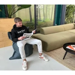 Parya Zitzak Nylon - Zitzakfauteuil - Woonkamerzitzak - Kobalt - 100 x 150 Discount