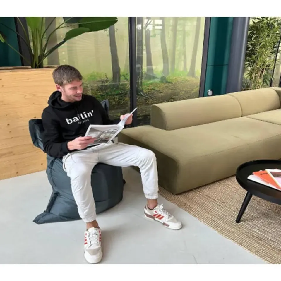 Parya Zitzak Nylon - Zitzakfauteuil - Woonkamerzitzak - Kobalt - 100 x 150 Discount