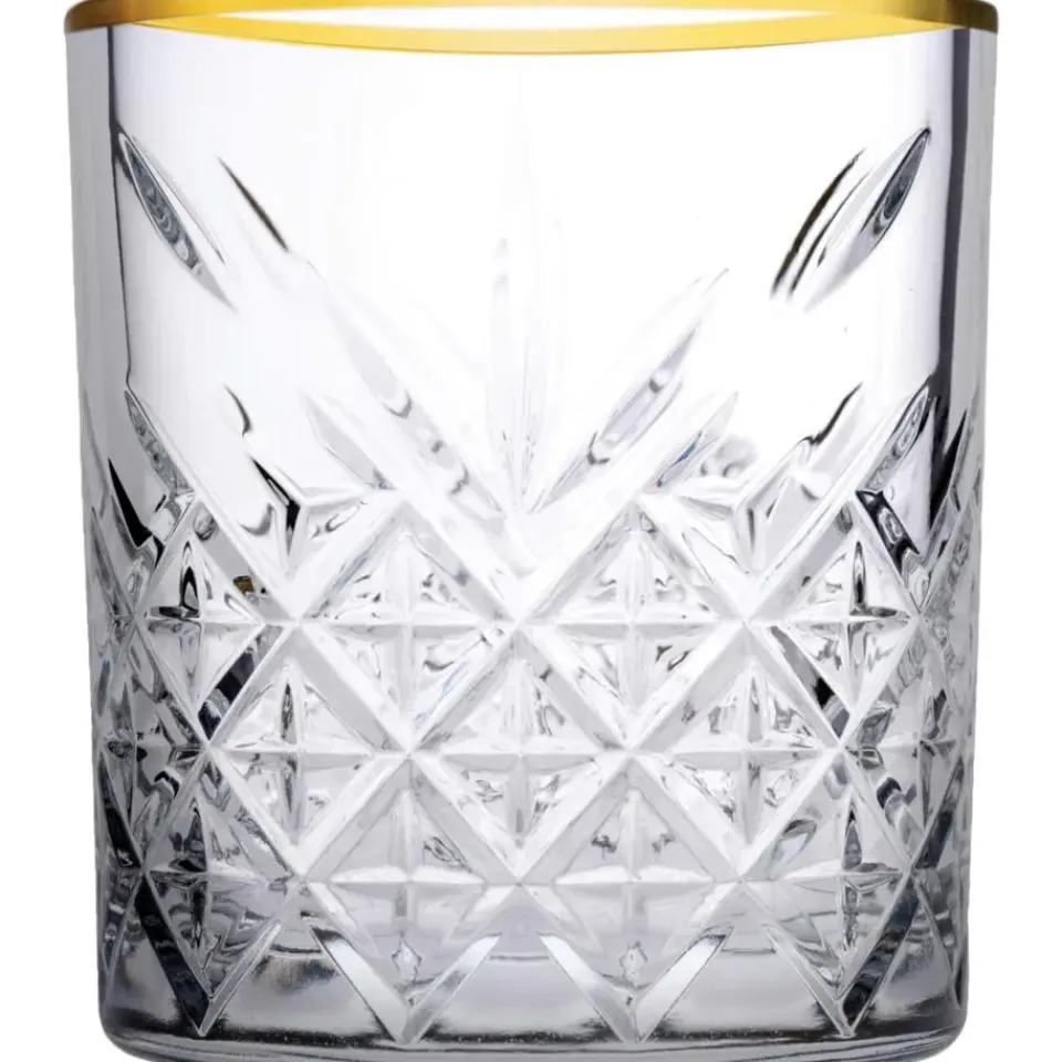 Pasabahce Tumbler met gouden rand Timeless 35.5 cl - Transparant Goud 4 stuk(s) Discount