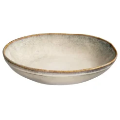 Leen Bakker Pastabord Anna - beige - stoneware - Ø20 cm Outlet