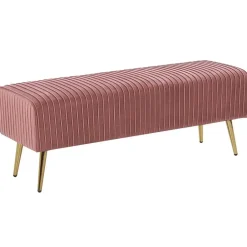 Beliani PATERSON - Hocker - Roze - Fluweel Hot