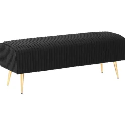 Beliani PATERSON - Hocker - Zwart - Fluweel