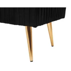 Beliani PATERSON - Hocker - Zwart - Fluweel