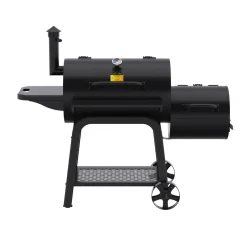 Patton Smoker Houtskoolbarbecue Oklahoma - Zwart Outlet