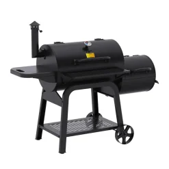 Patton Smoker Houtskoolbarbecue Oklahoma - Zwart Outlet