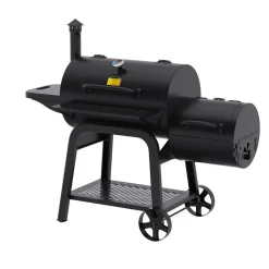 Patton Smoker Houtskoolbarbecue Oklahoma - Zwart Outlet