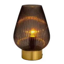 Pauleen Crystal Gloom Tafellamp - E14 - Rookglas/Messing Outlet