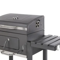 Beliani PAVLOF - Houtskoolgrill - Grijs - Staal Discount