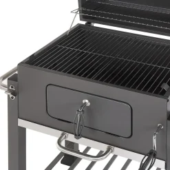 Beliani PAVLOF - Houtskoolgrill - Grijs - Staal Discount