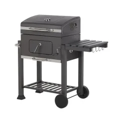 Beliani PAVLOF - Houtskoolgrill - Grijs - Staal Discount