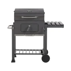 Beliani PAVLOF - Houtskoolgrill - Grijs - Staal Discount