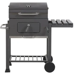 Beliani PAVLOF - Houtskoolgrill - Grijs - Staal Discount