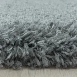 Muratap Pearl Soft Rond Hoogpolig Vloerkleed Lichtgrijs - 120 CM ROND Best