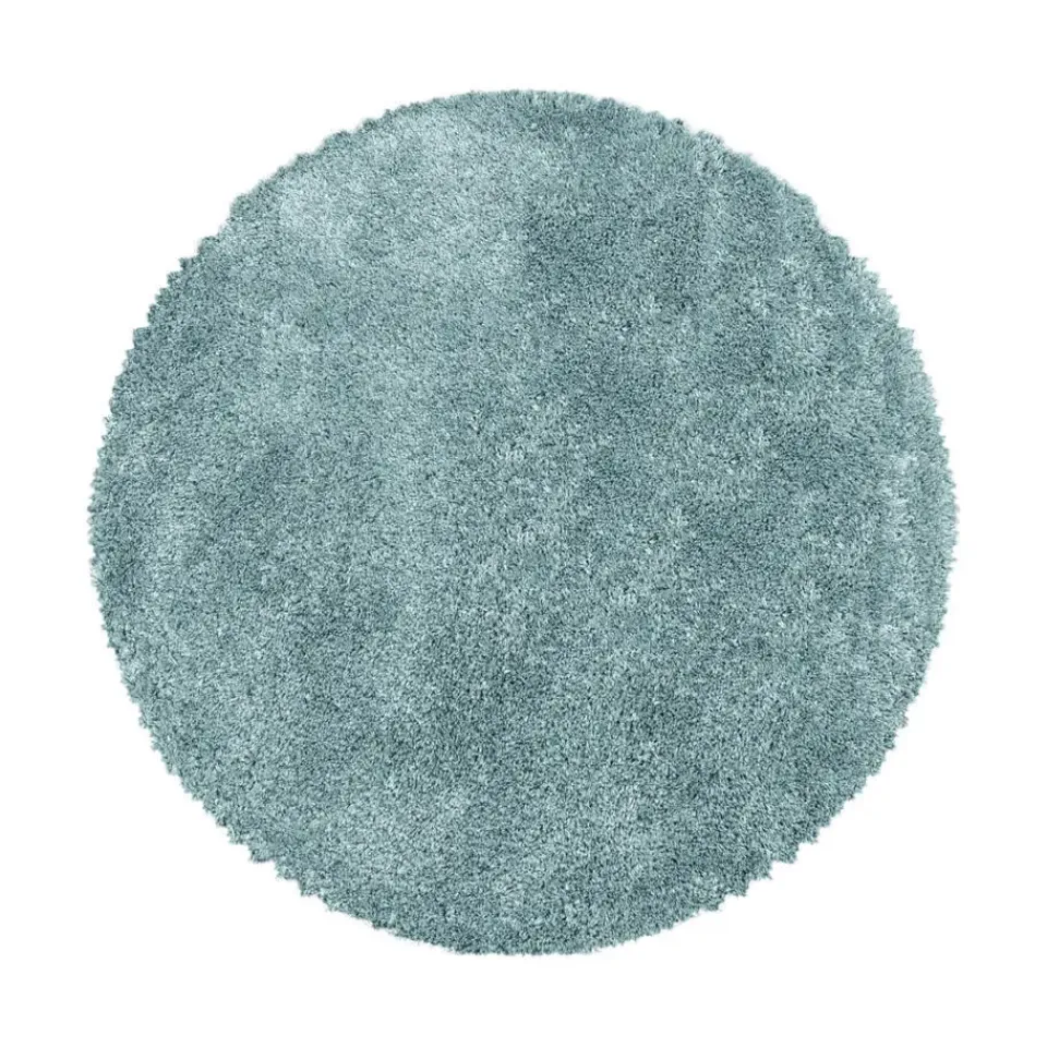 Muratap Pearl Soft Rond Hoogpolig Vloerkleed Blauw - 120 CM ROND Hot