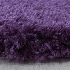 Muratap Pearl Soft Rond Hoogpolig Vloerkleed Paars / Lila - 120 CM ROND