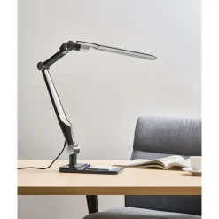 Leen Bakker PEGASI - Bureaulamp LED - Zwart - Synthetisch materiaal Sale