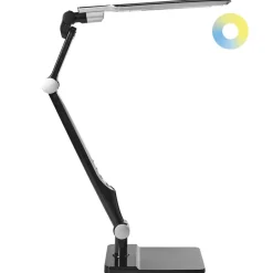 Leen Bakker PEGASI - Bureaulamp LED - Zwart - Synthetisch materiaal Sale