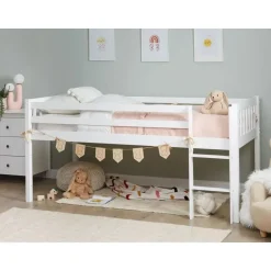 Beliani PEIPIN - Kinderbed - Wit - 90 x 200 cm - Hout Clearance