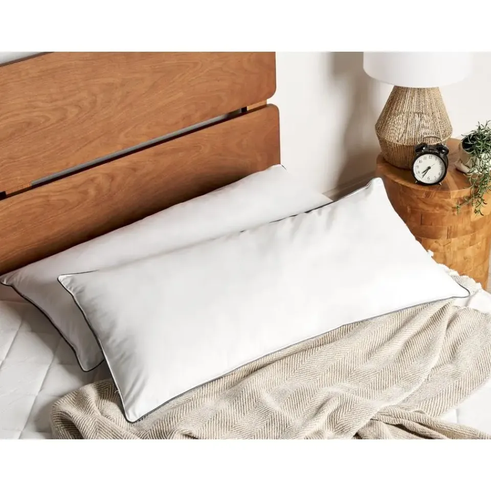 Beliani PELISTER - 2x Hoofdkussen hoog - Wit - 40 x 80 cm - Japara Online