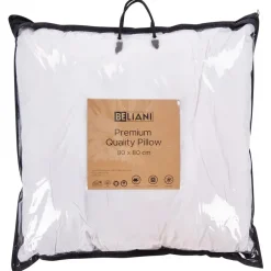 Beliani PELISTER - 2x Hoofdkussen hoog - Wit - 80 x 80 cm - Japara Online