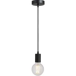 Leen Bakker Pendel hanglamp - zwart - E27 - 200 cm
